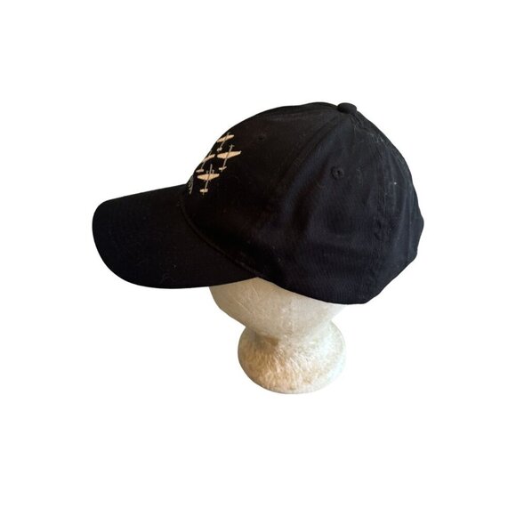 NATA Black Baseball Cap With Embroidered Airplane Design Adjustable Fit Port & C - Picture 4 of 7